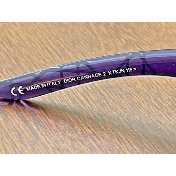 Pre-loved CD DIOR Cannage 2 KTKJN 115 Sunglasses Shield Wraparound Purple Italy - Picture 12 of 12